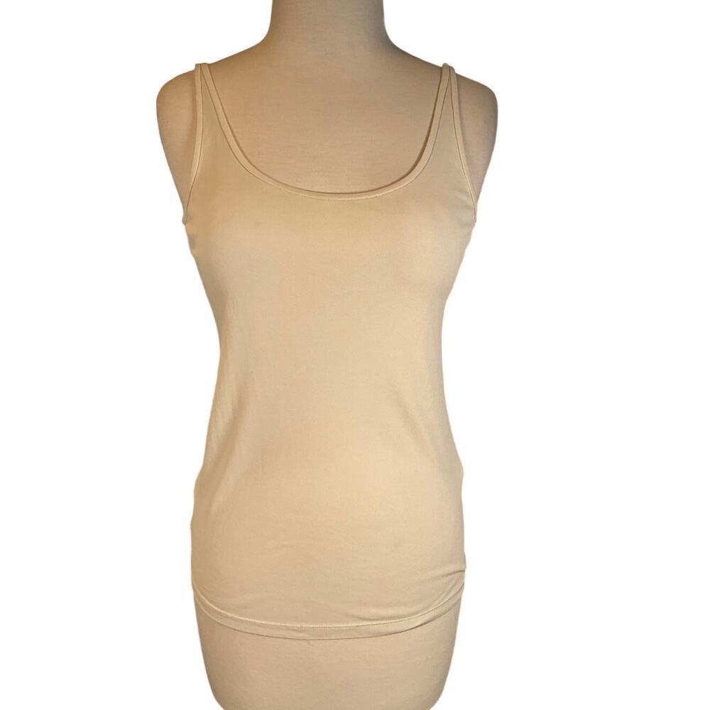 Eileen Fisher Ivory Silk Shell Tank XS Quiet Luxury Capsule Top